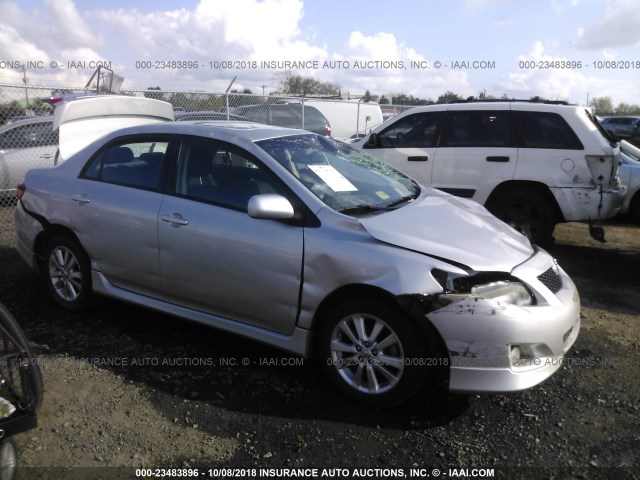 2T1BU4EEXAC455888 - 2010 TOYOTA COROLLA S/LE/XLE SILVER photo 1