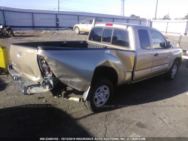 5TETX22N45Z141206 - 2005 TOYOTA TACOMA ACCESS CAB ოქროსფერი ფოტო 4