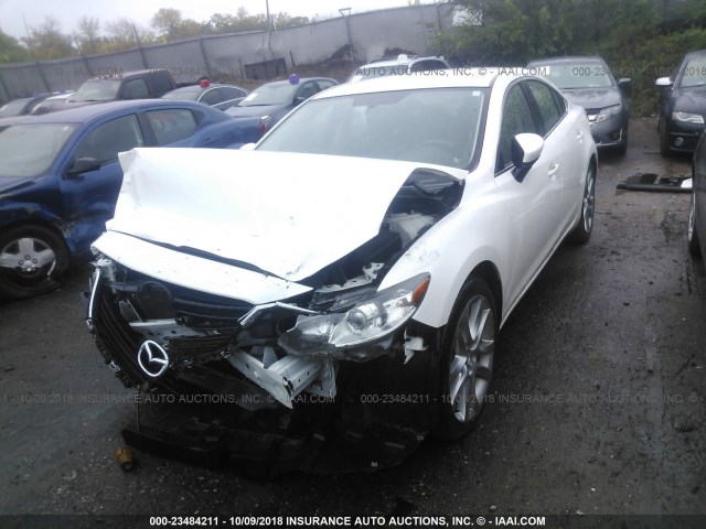 JM1GJ1V60E1115391 - 2014 MAZDA 6 TOURING WHITE photo 2