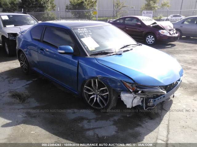 JTKJF5C77E3080758 - 2014 TOYOTA SCION TC 蓝色 照片 1