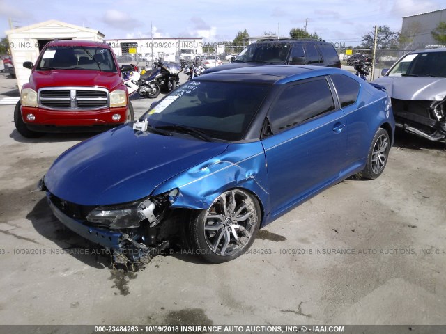 JTKJF5C77E3080758 - 2014 TOYOTA SCION TC 蓝色 照片 2