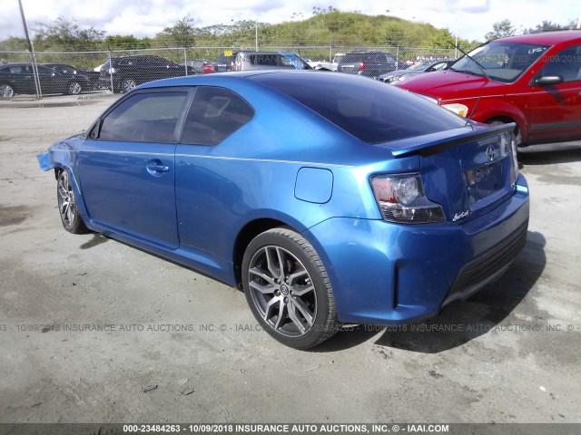 JTKJF5C77E3080758 - 2014 TOYOTA SCION TC 蓝色 照片 3