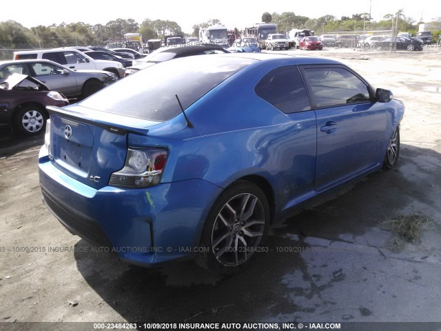 JTKJF5C77E3080758 - 2014 TOYOTA SCION TC 蓝色 照片 4