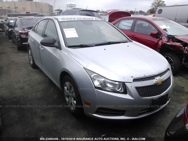 1G1PC5SH2C7400233 - 2012 CHEVROLET CRUZE LS SILVER photo 1