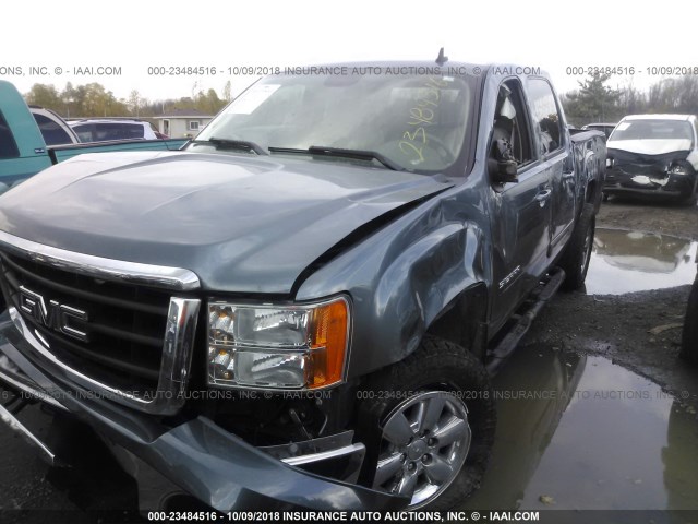 3GTP2WE33BG301553 - 2011 GMC SIERRA K1500 SLT BLUE photo 2