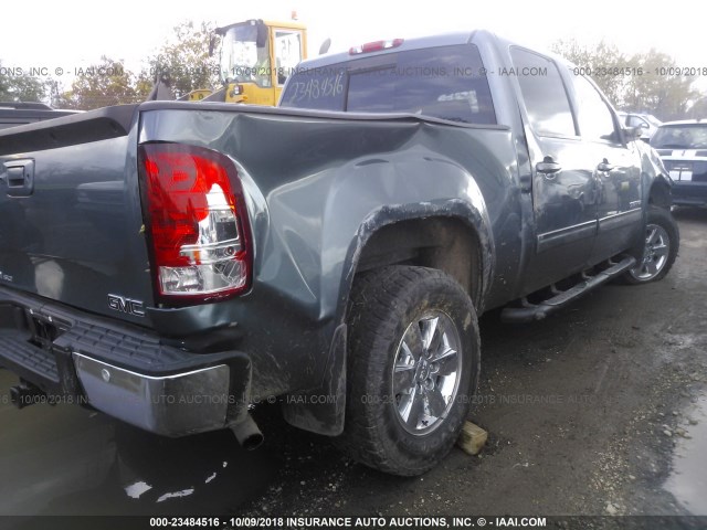 3GTP2WE33BG301553 - 2011 GMC SIERRA K1500 SLT BLUE photo 4