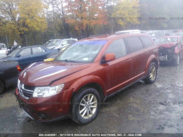 3C4PDDBG5ET238991 - 2014 DODGE JOURNEY SXT ORANGE photo 2