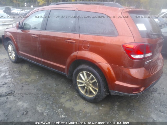 3C4PDDBG5ET238991 - 2014 DODGE JOURNEY SXT ORANGE photo 3