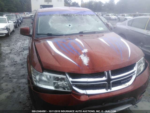 3C4PDDBG5ET238991 - 2014 DODGE JOURNEY SXT ORANGE photo 6