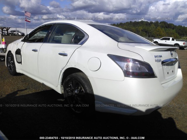 1N4AA5AP4EC480663 - 2014 NISSAN MAXIMA S/SV WHITE photo 3