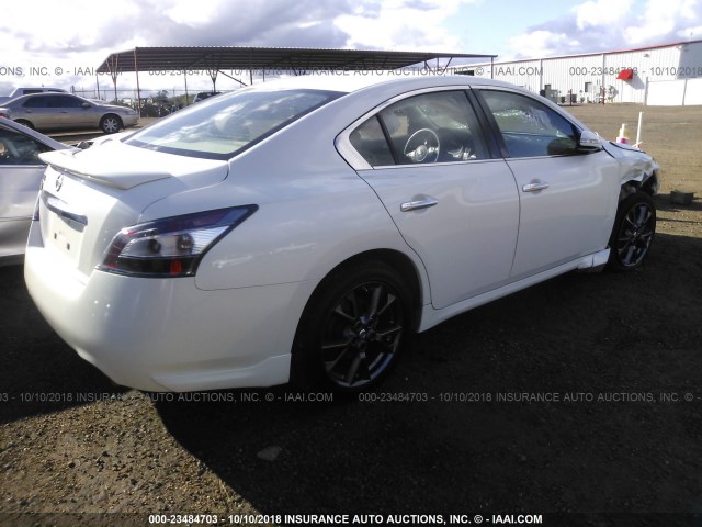 1N4AA5AP4EC480663 - 2014 NISSAN MAXIMA S/SV WHITE photo 4