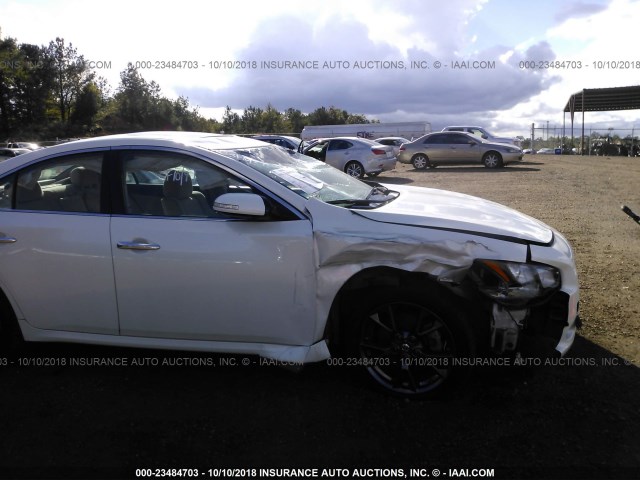 1N4AA5AP4EC480663 - 2014 NISSAN MAXIMA S/SV WHITE photo 6