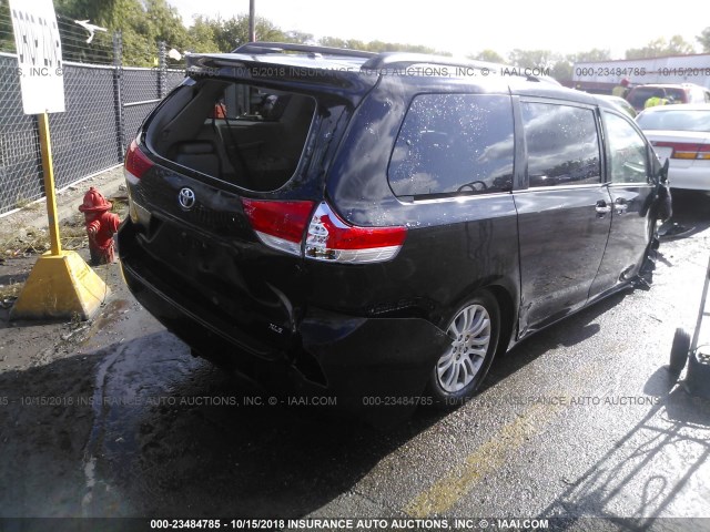 5TDYK3DC6ES460528 - 2014 TOYOTA SIENNA XLE/LIMITED BLACK photo 4