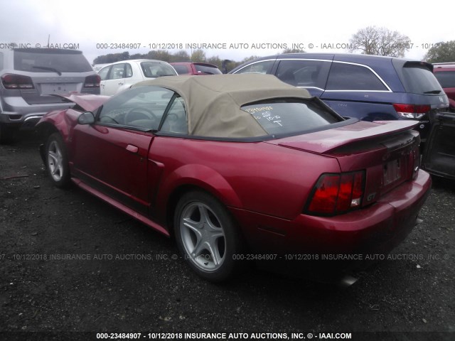 1FAFP45X2YF312337 - 2000 FORD MUSTANG GT RED photo 3