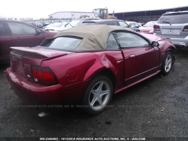 1FAFP45X2YF312337 - 2000 FORD MUSTANG GT RED photo 4