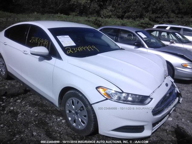 3FA6P0G72DR370208 - 2013 FORD FUSION S WHITE photo 1