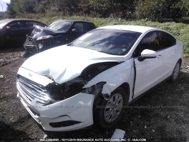 3FA6P0G72DR370208 - 2013 FORD FUSION S WHITE photo 6