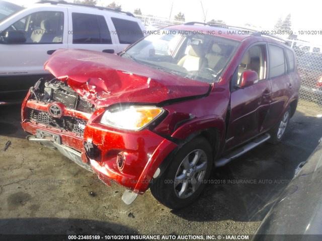 JTMBK31V39D002474 - 2009 TOYOTA RAV4 LIMITED RED photo 2