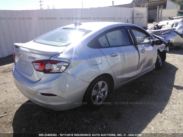 1G1BC5SM3J7104139 - 2018 CHEVROLET CRUZE LS SILVER photo 4