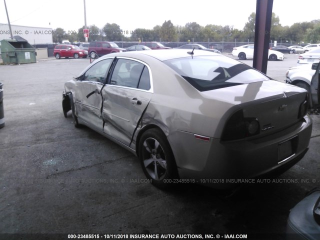 1G1ZC5E10BF259075 - 2011 CHEVROLET MALIBU 1LT GOLD photo 3