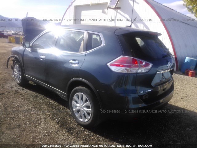 KNMAT2MV2FP560941 - 2015 NISSAN ROGUE S/SL/SV GRAY photo 3