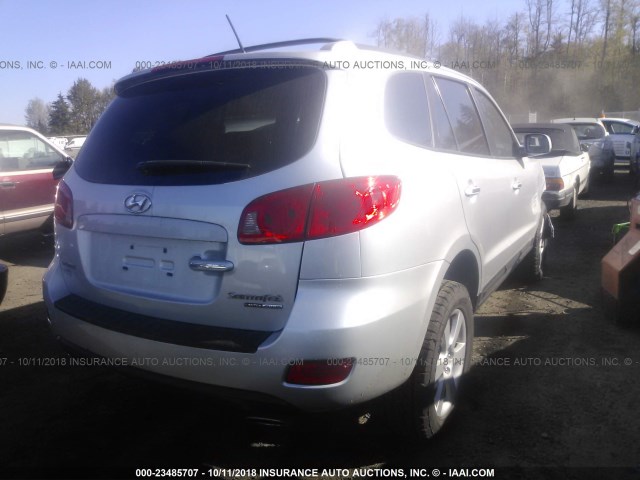 5NMSH73E87H111066 - 2007 HYUNDAI SANTA FE SE/LIMITED SILVER photo 4