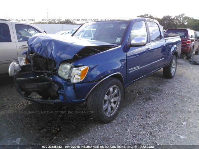 5TBET34166S553297 - 2006 TOYOTA TUNDRA DOUBLE CAB SR5 BLUE photo 2