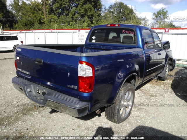 5TBET34166S553297 - 2006 TOYOTA TUNDRA DOUBLE CAB SR5 BLUE photo 4