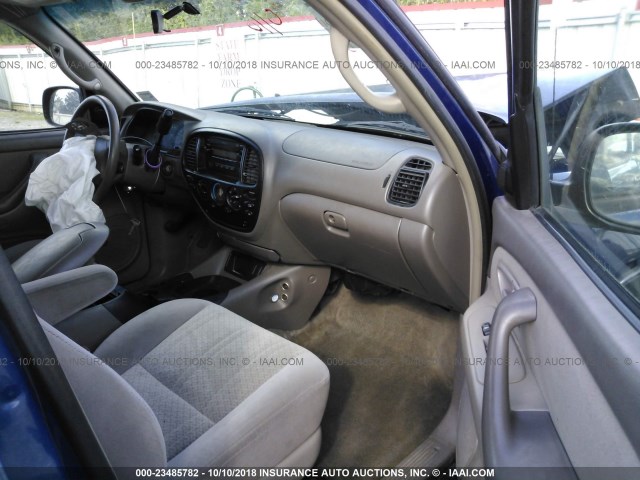 5TBET34166S553297 - 2006 TOYOTA TUNDRA DOUBLE CAB SR5 BLUE photo 5