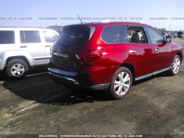 5N1DR2MM4JC626307 - 2018 NISSAN PATHFINDER S/SV/SL/PLATINUM RED photo 6