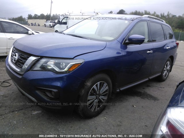 5N1DR2MN2JC657953 - 2018 NISSAN PATHFINDER S/SV/SL/PLATINUM Dark Blue photo 2