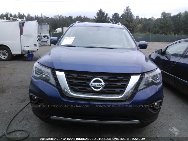 5N1DR2MN2JC657953 - 2018 NISSAN PATHFINDER S/SV/SL/PLATINUM Dark Blue photo 6