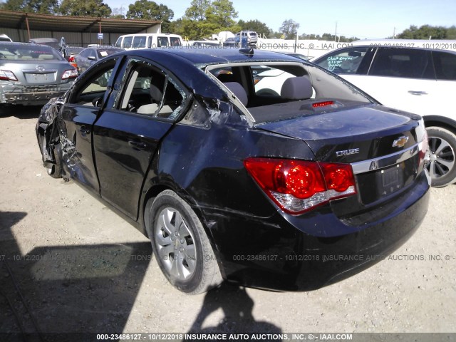 1G1PA5SHXE7392326 - 2014 CHEVROLET CRUZE LS BLACK photo 3