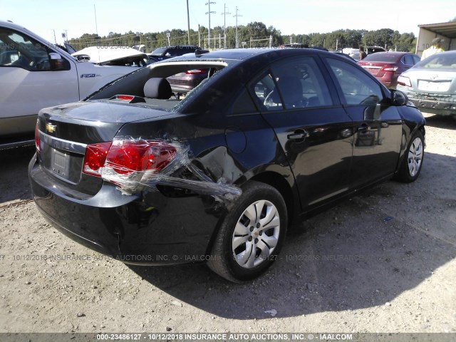 1G1PA5SHXE7392326 - 2014 CHEVROLET CRUZE LS BLACK photo 4