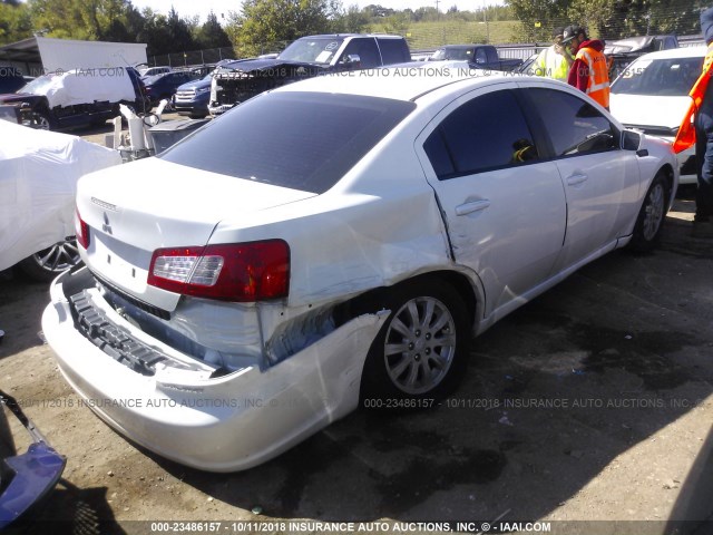 4A32B2FF9BE019093 - 2011 MITSUBISHI GALANT FE WHITE photo 4