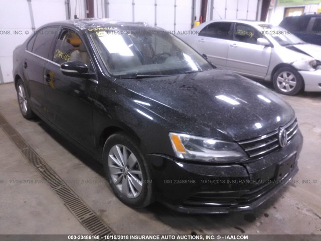 3VWLA7AJ8FM262474 - 2015 VOLKSWAGEN JETTA TDI BLACK photo 1