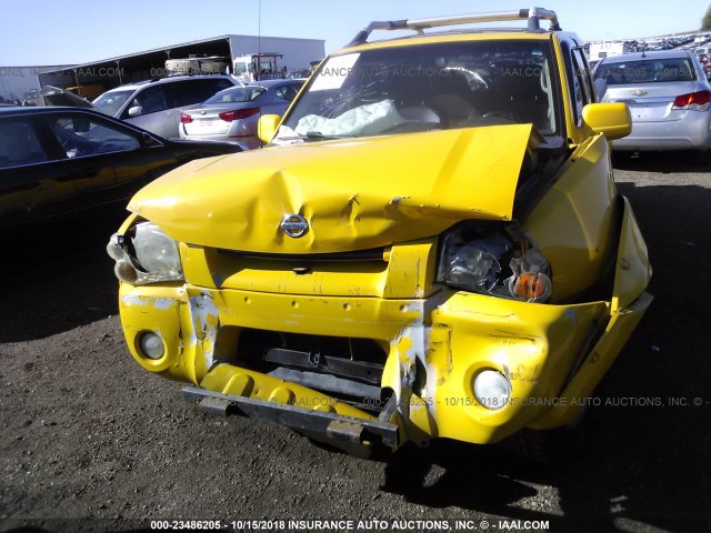 1N6MD29Y42C329485 - 2002 NISSAN FRONTIER CREW CAB SC YELLOW photo 6