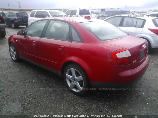 WAULC68E14A068117 - 2004 AUDI A4 1.8T QUATTRO RED photo 3