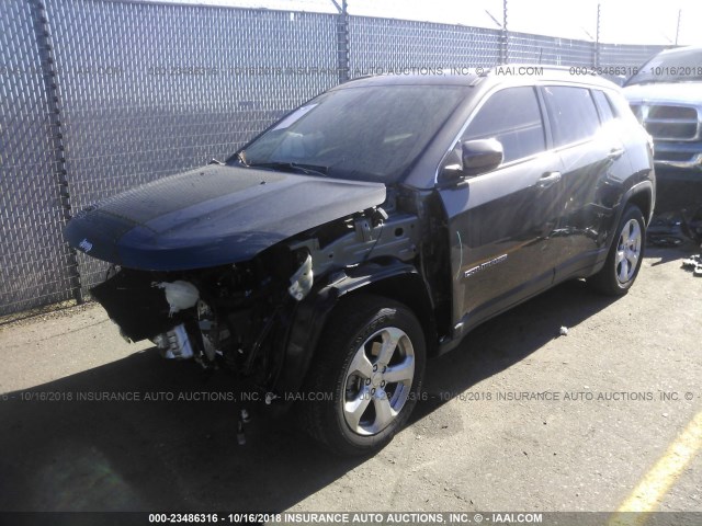 3C4NJCBB0JT205146 - 2018 JEEP COMPASS LATITUDE GRAY photo 2