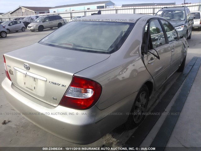 4T1BF32K74U571311 - 2004 TOYOTA CAMRY LE/XLE/SE TAN photo 4