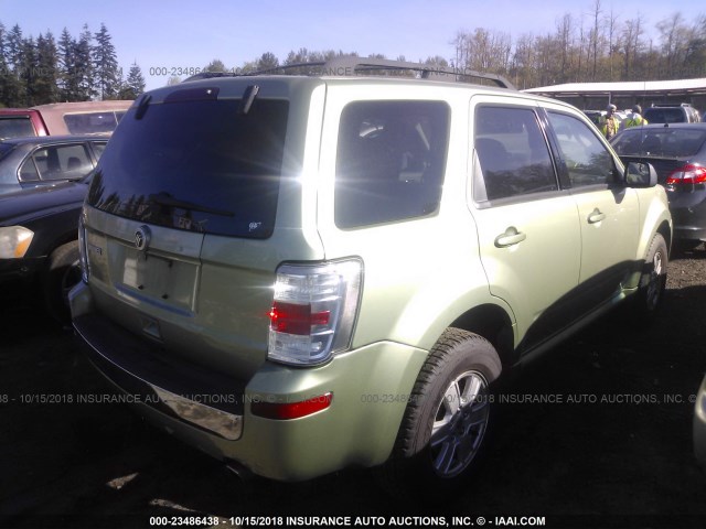 4M2CN8B79AKJ21083 - 2010 MERCURY MARINER GREEN photo 4