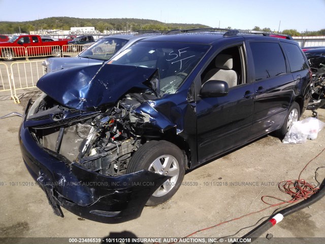 5TDZA23C36S497993 - 2006 TOYOTA SIENNA CE/LE BLUE photo 2