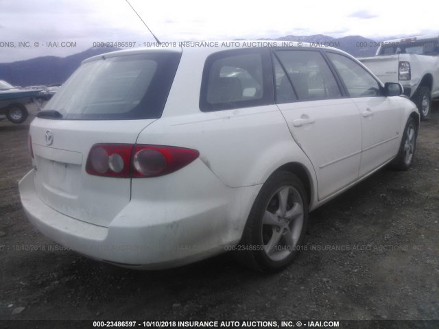 1YVFP82D245N75465 - 2004 MAZDA 6 S WHITE photo 4