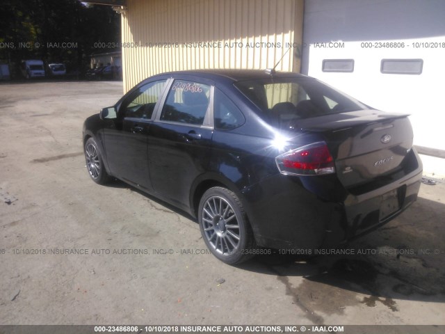 1FAHP3GN0AW131290 - 2010 FORD FOCUS SES BLACK photo 3