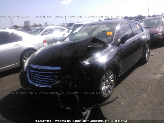 1C3CCBAB0DN734473 - 2013 CHRYSLER 200 LX BLACK photo 2