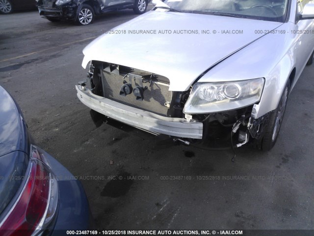 WAUDH74F67N063650 - 2007 AUDI A6 3.2 QUATTRO SILVER photo 6