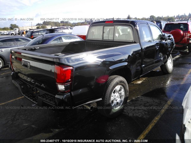 5TFSX5EN0JX058172 - 2018 TOYOTA TACOMA ACCESS CAB/SR/SR5 BLACK photo 4