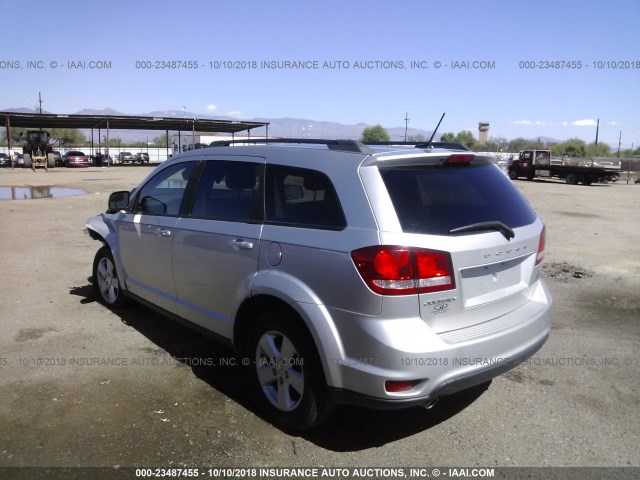 3C4PDCBG9CT316325 - 2012 DODGE JOURNEY SXT SILVER photo 3