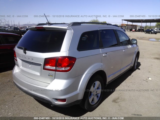 3C4PDCBG9CT316325 - 2012 DODGE JOURNEY SXT SILVER photo 4