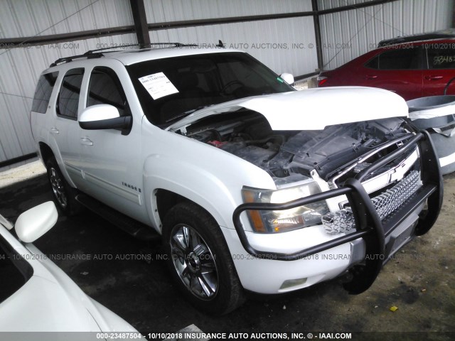 1GNFK23089R251134 - 2009 CHEVROLET TAHOE K1500 LT WHITE photo 1